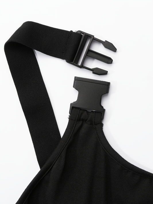 Black Adjustable Cut Out Bodysuit