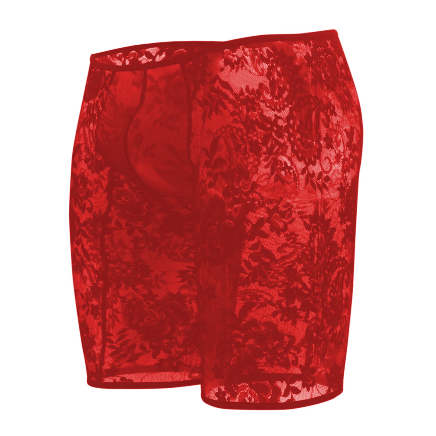 Men's Power Net + Lace Fabric Boxer Underwear