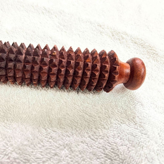 Wooden Flower Cut Massage Roller Set – For Full Body Acupressure & Relaxation