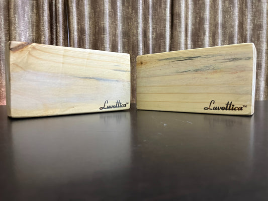Wooden Yoga Block/Brick for Yoga Support (Set of 2)
