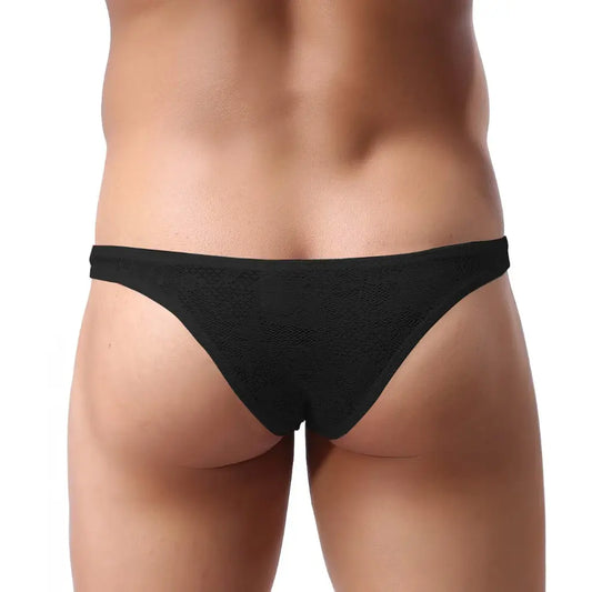 Men's Lycra Lace Free Size Brief Underwear - Black, Red, Light Pink, White