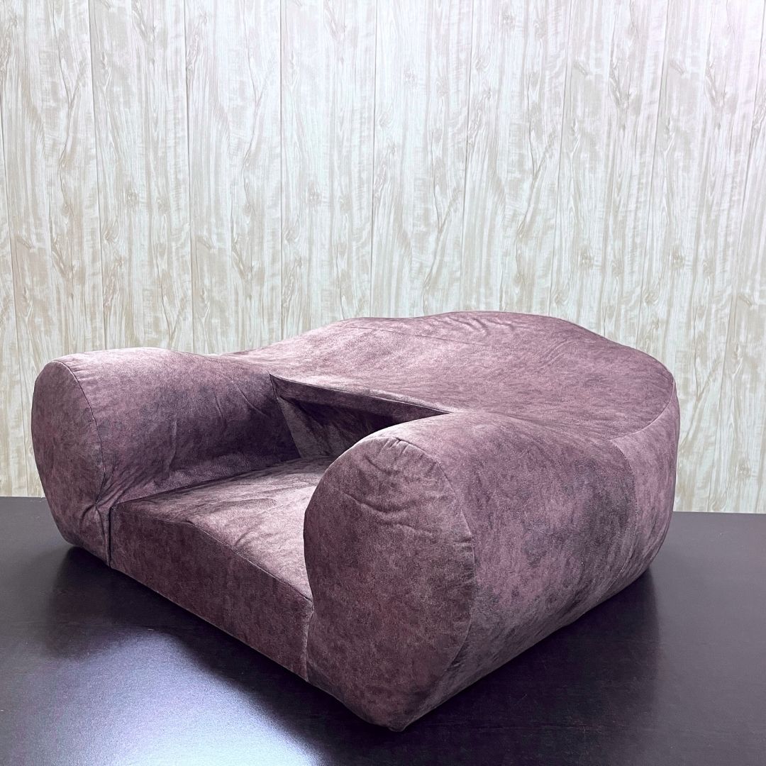 Luvottica Brown Fabric Dhyanam Seat - Meditation Seat- Yoga Cushion