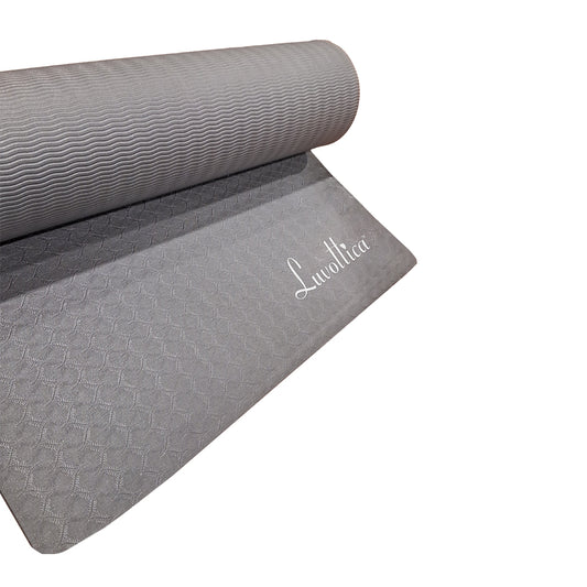 Premium TPE Yoga Mat, 24 x 72 Inch - Non-Slip, Eco-Friendly, Extra Thick (6mm)