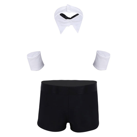 Black Microfiber + Power Net Free Size Costume underwear