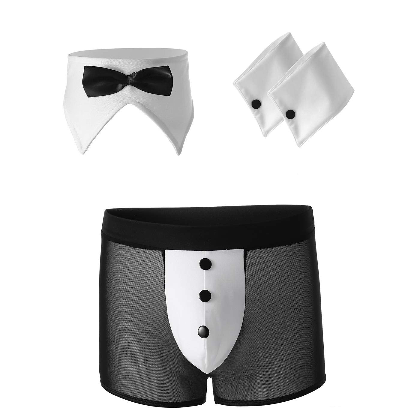Black Microfiber + Power Net Free Size Costume underwear