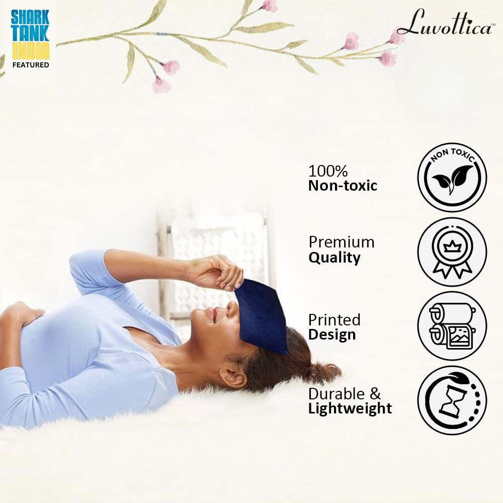 Yoga Eye Pillow, enriched with Lavender & Flax Seeds | Cotton Fabric