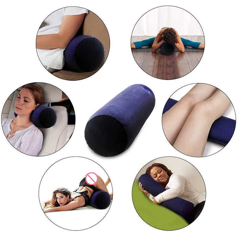 Cylendrical Inflatable Pillow with Toy Mount