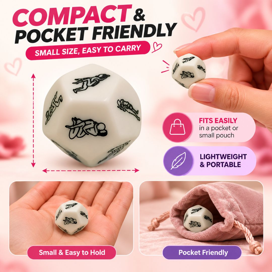 12 Sided Love Dice  MultiPosition Pleasure Game for Couples