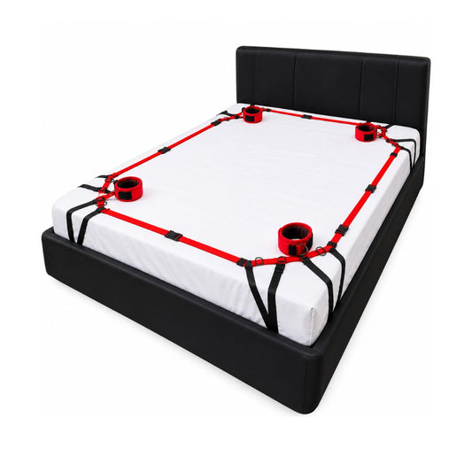 Bed Restraint Set with Hand and Ankle Cuffs