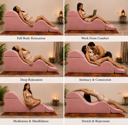 Luvottica Versa Tantra Couch Luxury Modular Chaise, Rose Gold