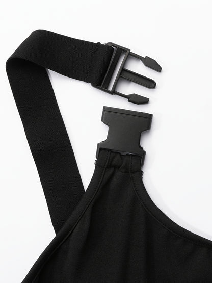 Black Adjustable Cut Out Bodysuit