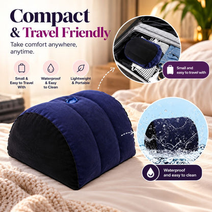 Half Moon Inflatable Pillow with Toy Mount