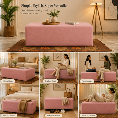 Luvottica Versa Tantra Couch Luxury Modular Chaise, Rose Gold