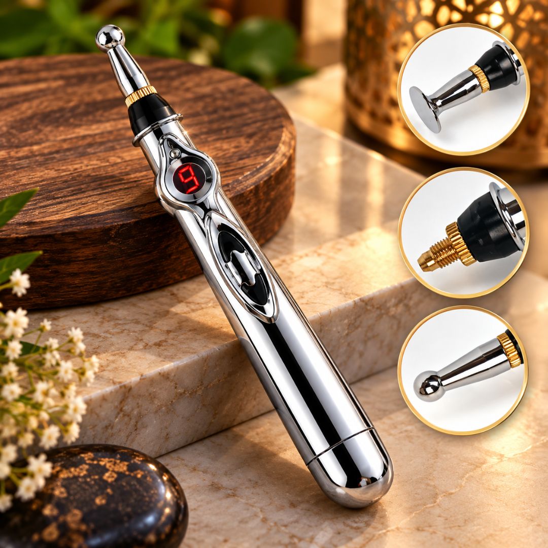 Digital Acupressure Meridian Massage Pen with LED Display
