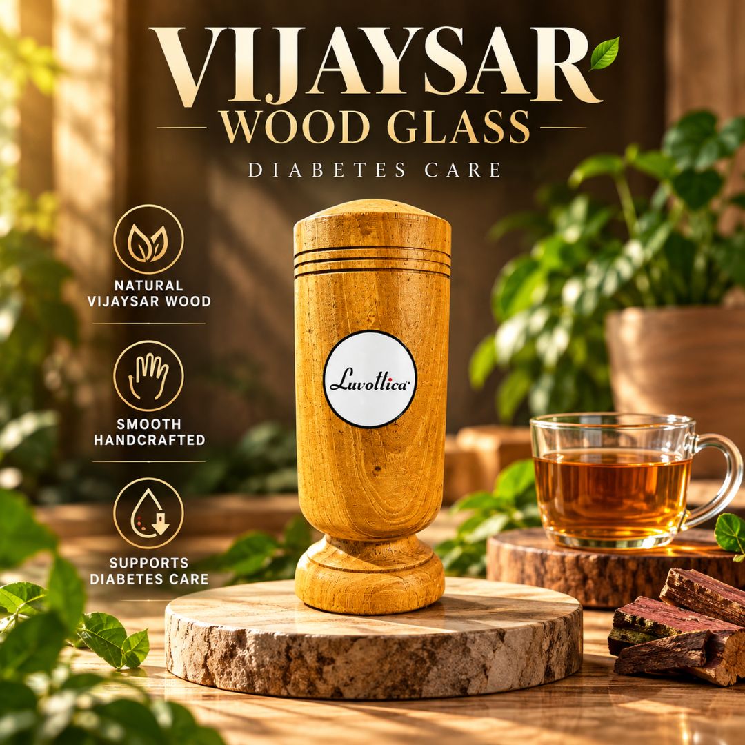 Vijaysar Wood Glass – Natural Ayurvedic Remedy for Diabetes Care