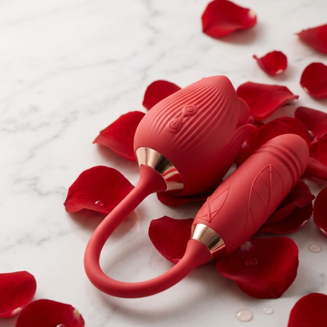 Luv Bloom Duo Dual Ended Silicone Massager -with Flexible Connection