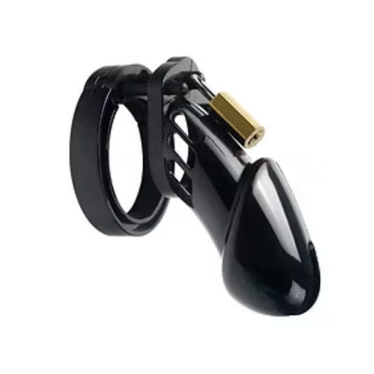 Black Chastity Cage with Secure Lock for Male