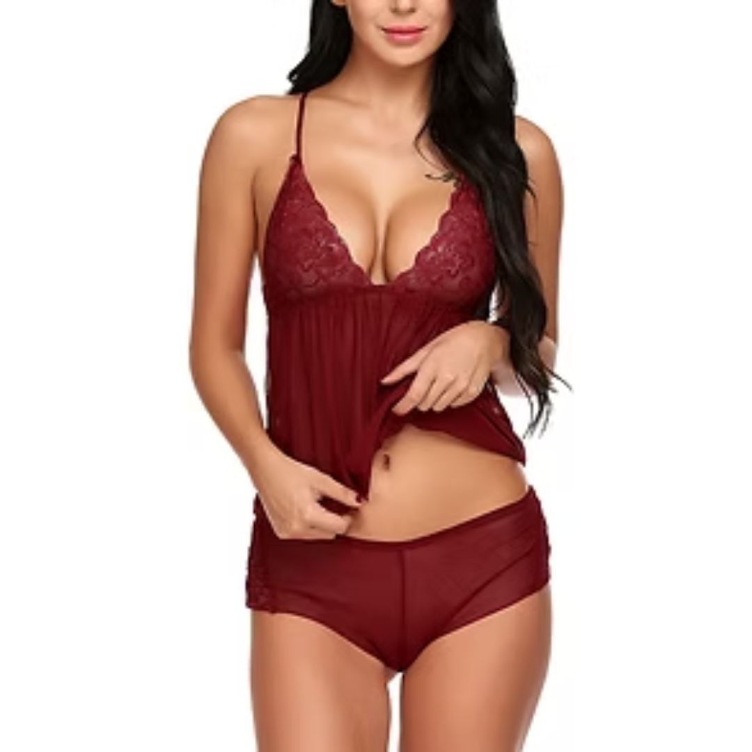 Satin & Lace Romance Lingerie Set