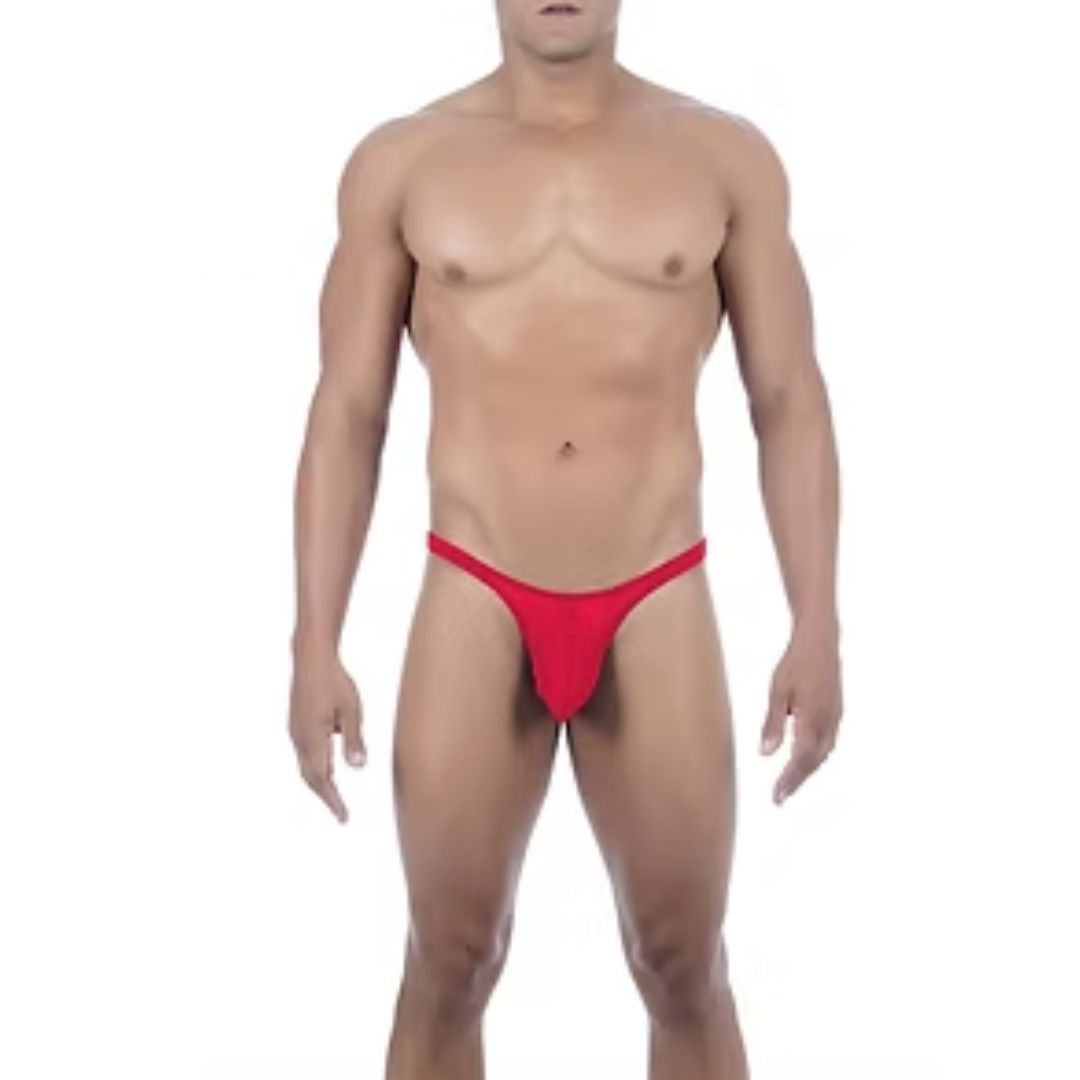 Red & White Power Net Free Size Bikini Underwear – Bold & Flirty Design"