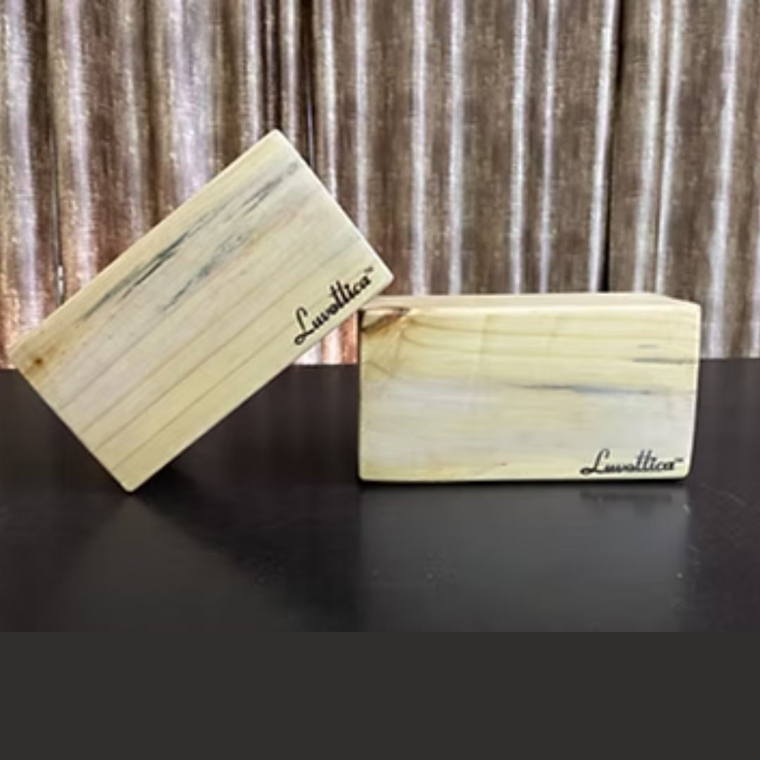 Wooden Yoga Block/Brick for Yoga Support (Set of 2)