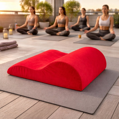 Red Tantra Bedster (Crafted with premium foam) – S-Shaped Wedge Cushion