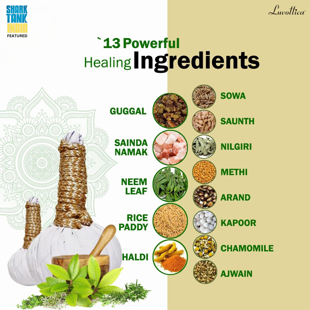 Ayurvedic Massage Potli - Filled With 13 Different Healing Ingredients