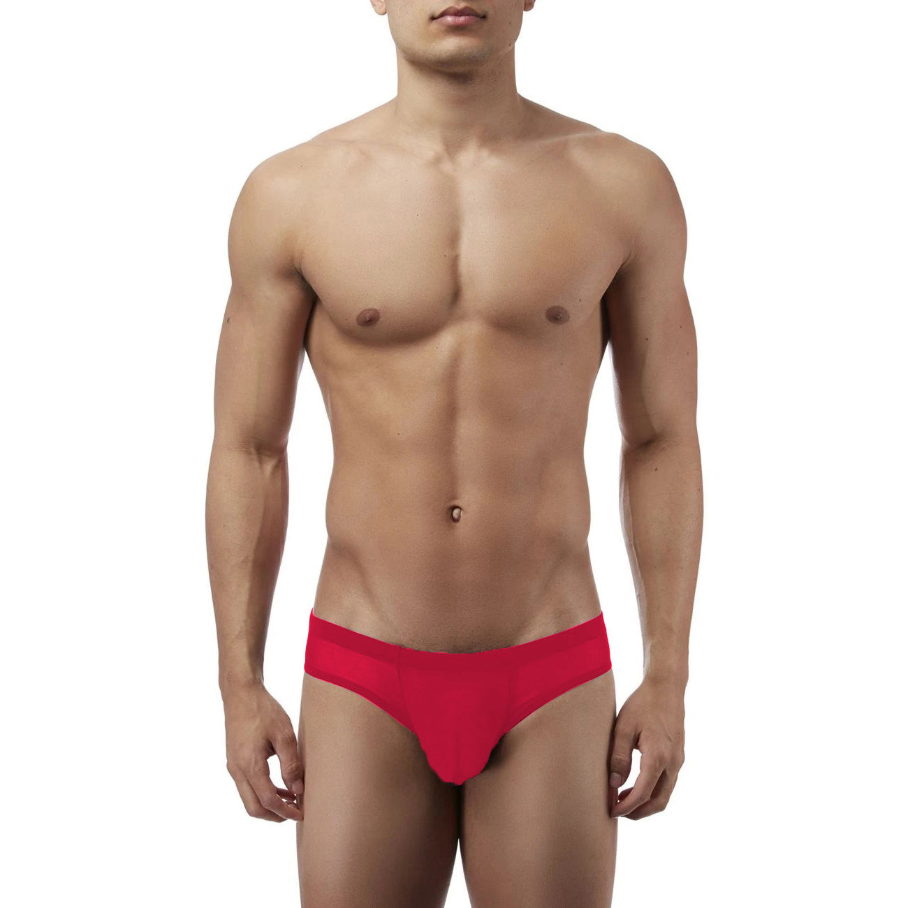 Men's Black and Red Power Net Brief Underwear