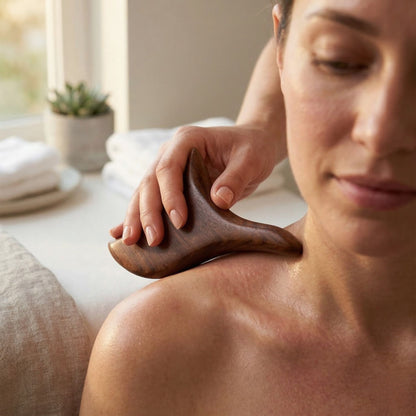 Handcrafted Wooden Gua Sha Massage Tool – Natural Face & Body Sculpting Massager