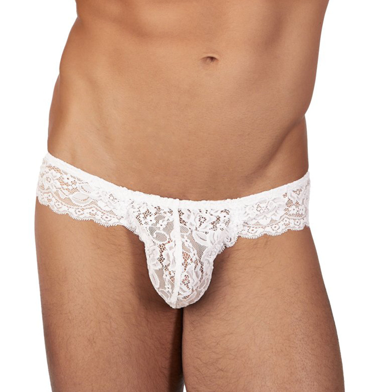 Men's Lycra Lace Free Size Brief Underwear - Black, Red, Royal Blue, White