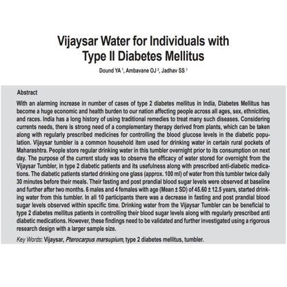 Vijaysar Wood Glass – Natural Ayurvedic Remedy for Diabetes Care