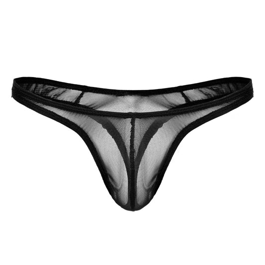 Power Net Free Size Thong Underwear – Bold Elegance in Black, Red & White"