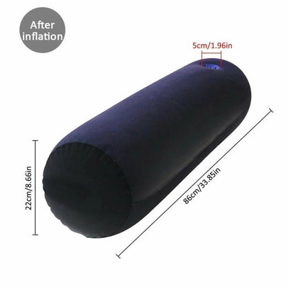 Cylendrical Inflatable Pillow with Toy Mount