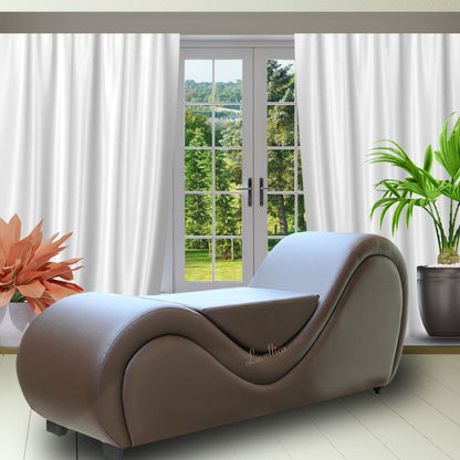 Chocolate Brown Tantra Couch with Center Cushion – Contoured Support Sofa with Multi-Level Design | Luvottica