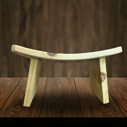 Meditation Wooden Stool provides steady & firm support