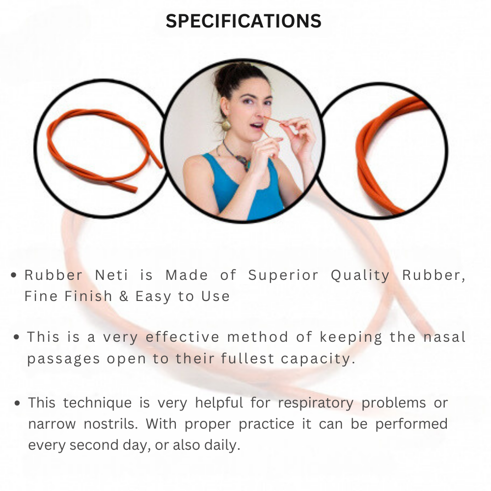 Sutra Neti Rubber, An Advanced Form Of Yogic Nasal Cleansing Set of 5, Size: 3No
