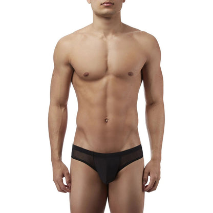 Men's Black and Red Power Net Brief Underwear