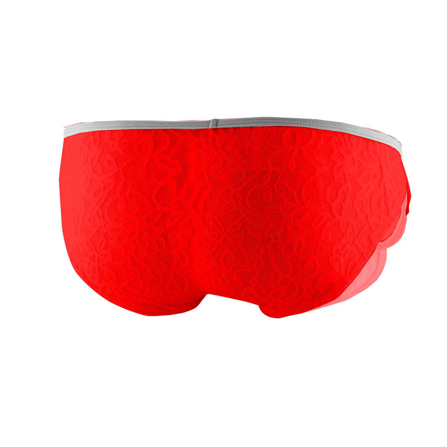 Lace Fabric Free Size Bikini Underwear (Black & Red)