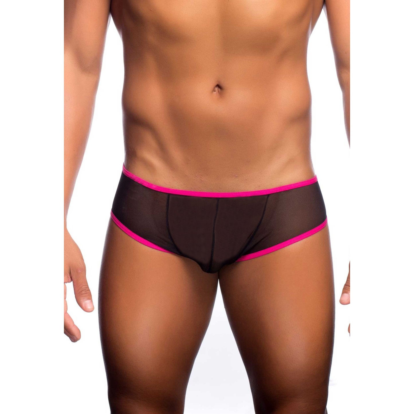 Men's Black and White Power Net Bikini Underwear