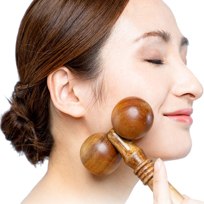 Wooden Massager Roller (Set of Small (qty1) and Medium (qty 1)