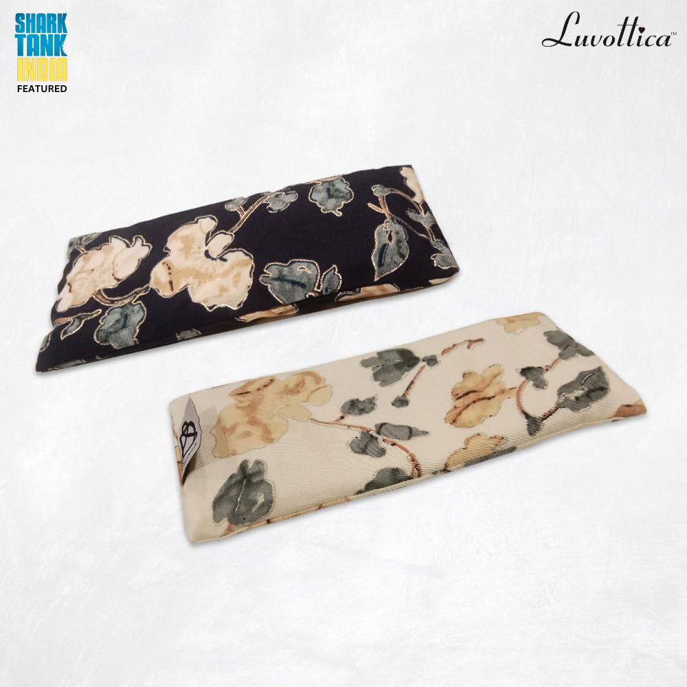 Yoga Eye Pillow, enriched with Lavender & Flax Seeds | Pure Linen Fabric