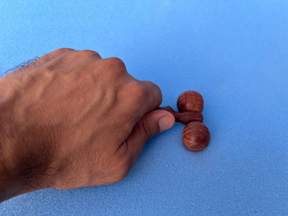 Wooden Acupressure Massager with Two Balls (Small Size) – Targeted Relief
