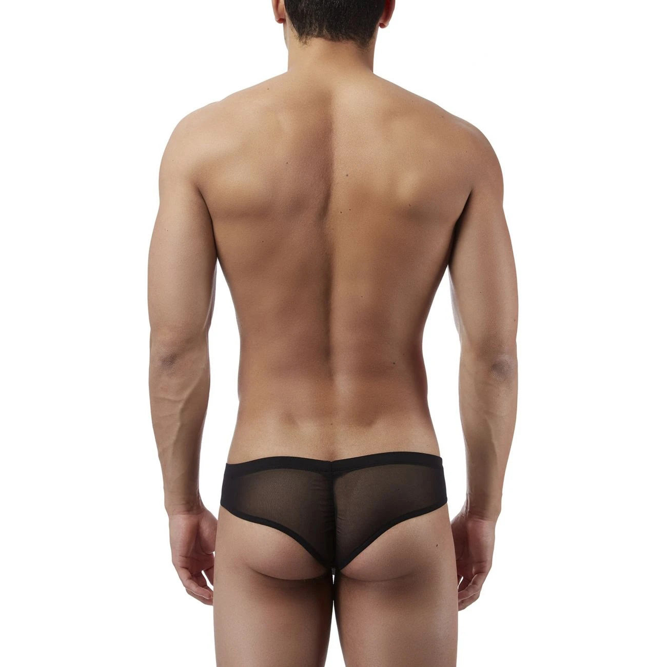Men's Black and Red Power Net Brief Underwear