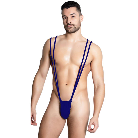 Navy Blue Microfiber  Free Size Suspender underwear