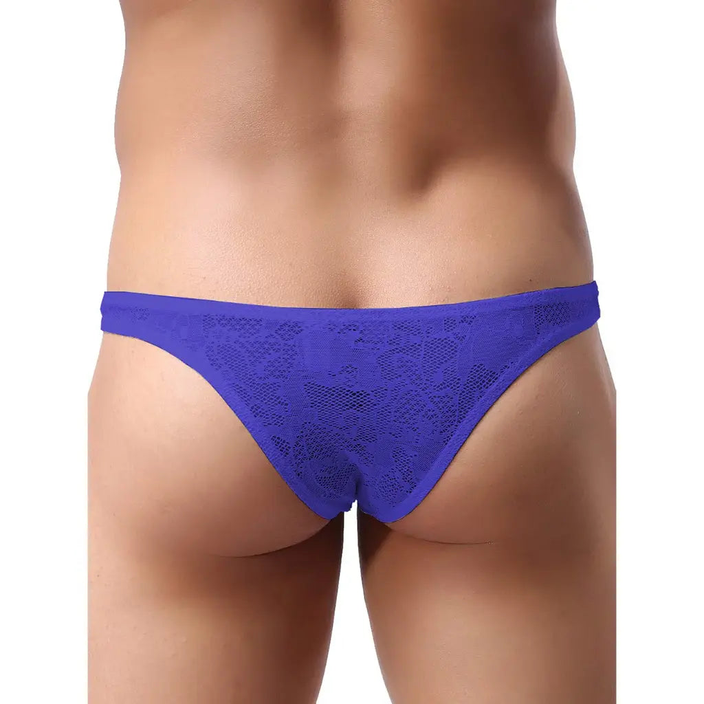 Men's Lycra Lace Free Size Brief Underwear - Black, Red, Light Pink, White