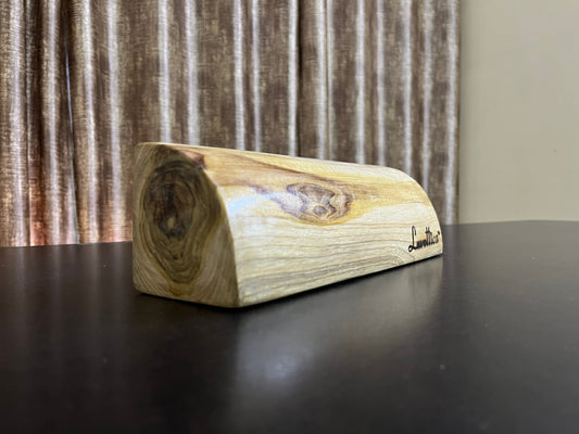 Quarter Round Wooden Yoga Block for Yoga Support ( Set of 2)