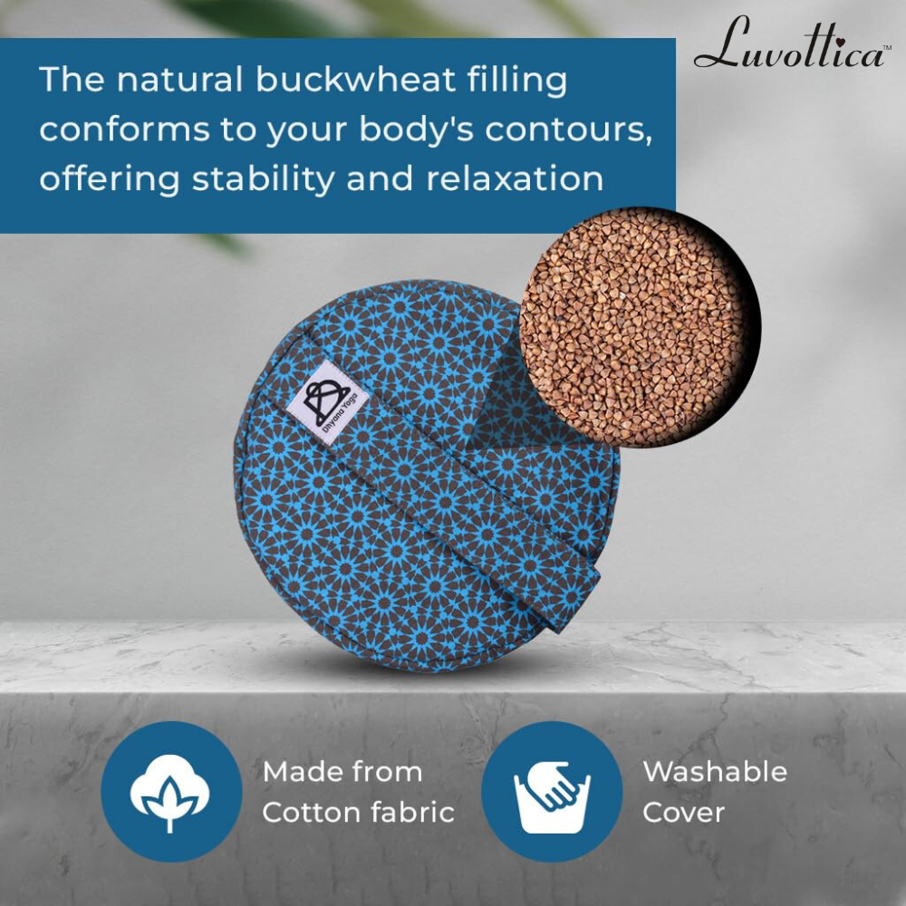 Yoga Bolster Filled With Buckwheat Hulls