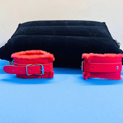 Inflatable Pillow With Handcuffs for Lovemaking