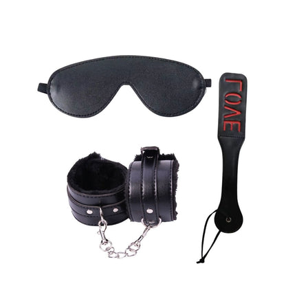 Luvottica Control Trio – Blindfold, Spanking Paddle & Handcuffs Combo