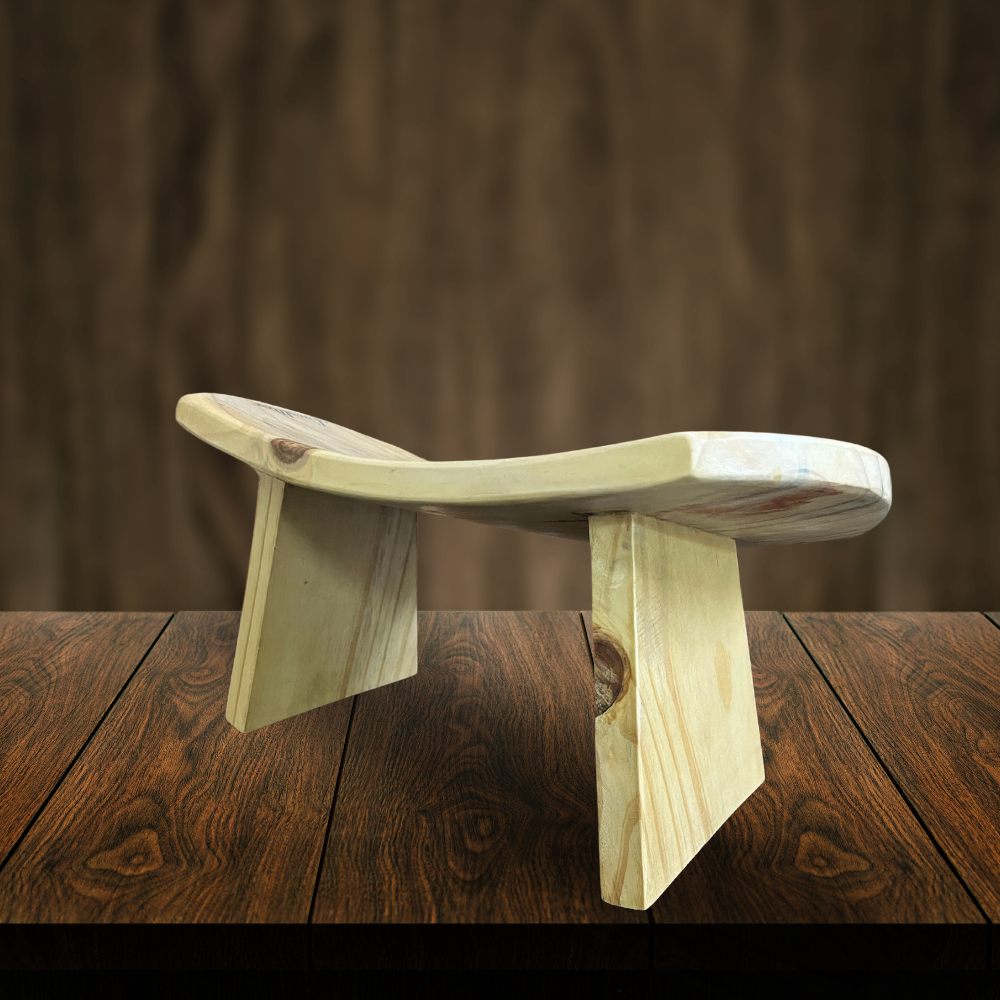 Meditation Wooden Stool provides steady & firm support