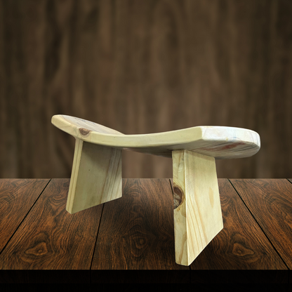 Meditation Wooden Stool provides steady & firm support